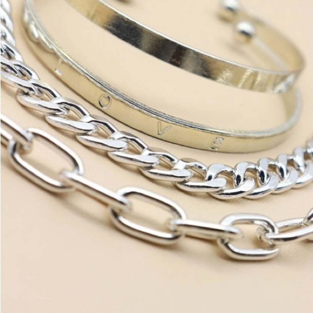 Silver Love Bracelet Stack (7108) - Picture 5 of 6